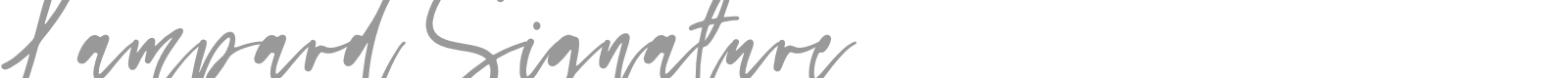 Lampard Signature font preview
